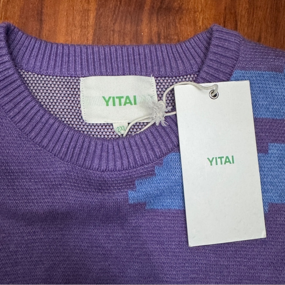 Yitai Dusk Skyline Knit Jumper Sweater Size XXL - Picture 6 of 10